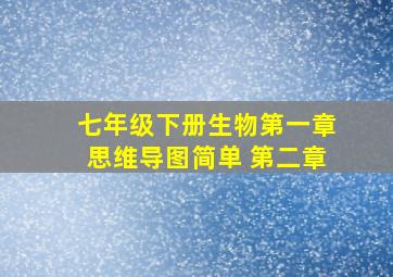 七年级下册生物第一章思维导图简单 第二章